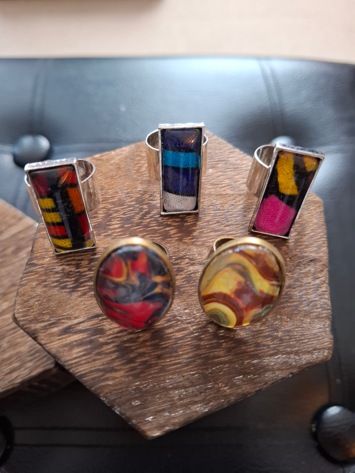 Customer wearing CocoRoomCreative jewellery